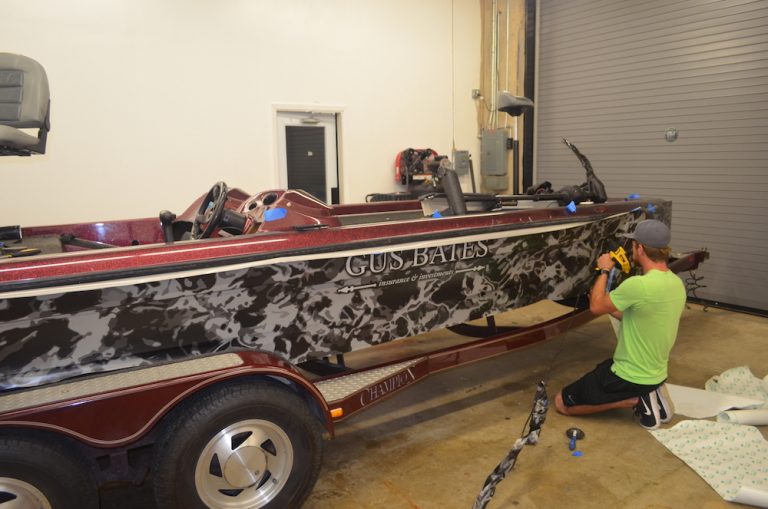 Camouflage Fishing Boat Wrap - Boat Wraps In Fort Worth - Armour Wraps