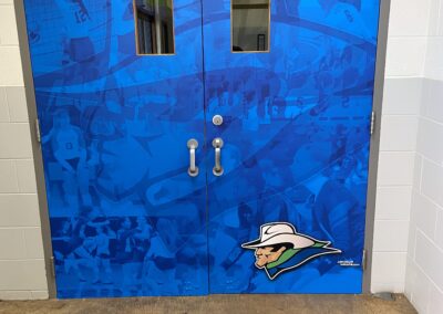 Custom Door Wraps Western texas college gym