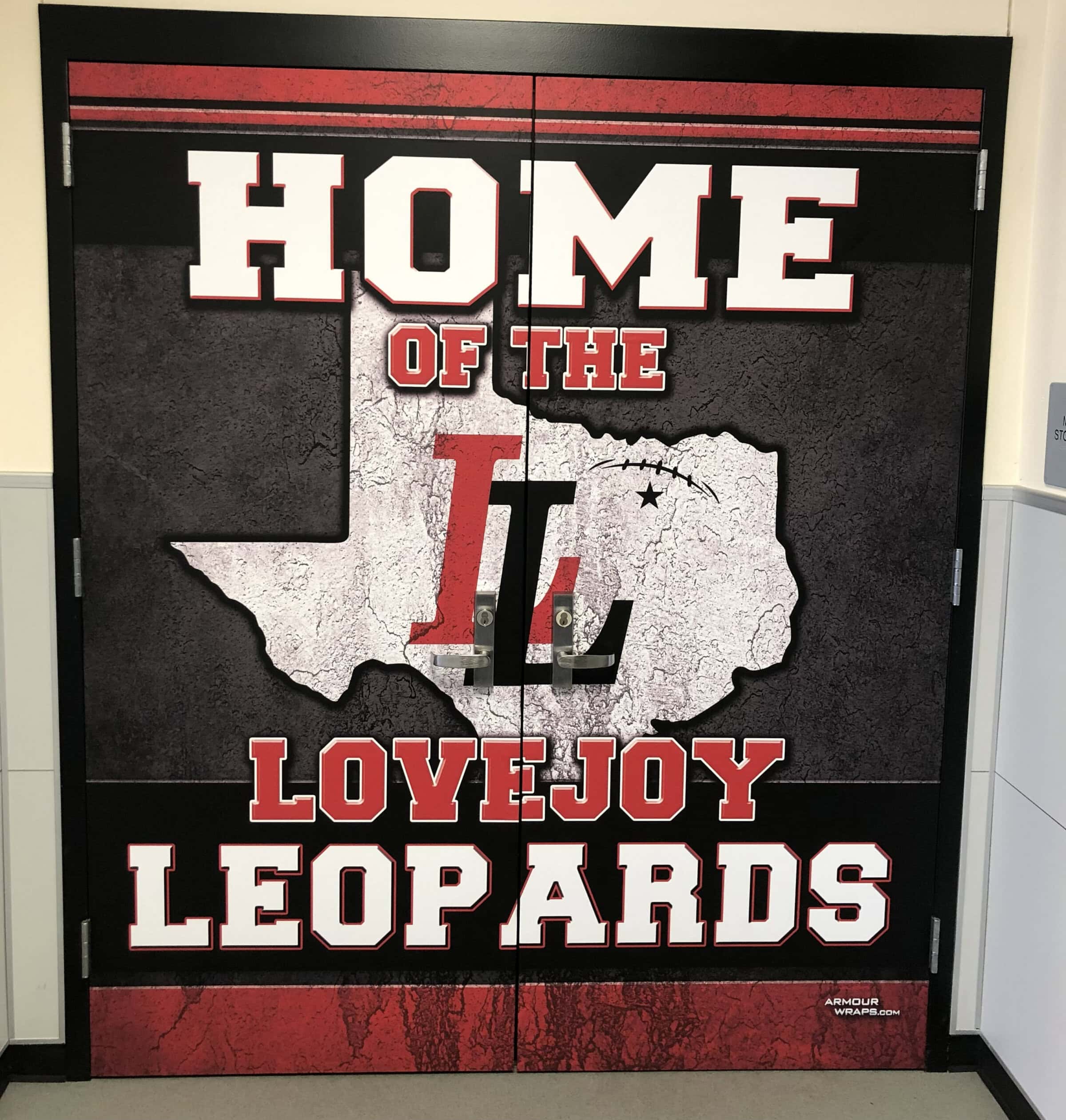 Custom school door wraps and door graphics by Armour Wraps