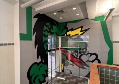 facility branding wall graphic carroll high school