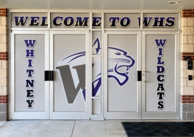 School Entrance Branding with WIndow Graphics for security